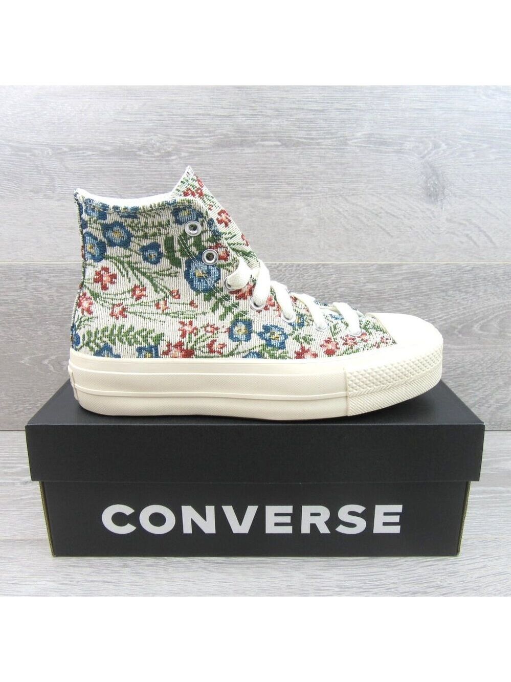 Converse CTAS Lift Platform Floral Tapestry Women's Size 8 Shoes NEW - Picture 2 of 15